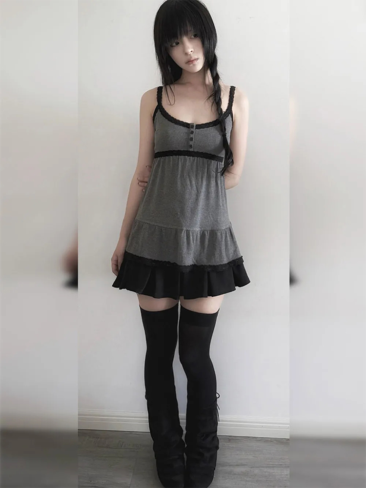 Black Cardigan Grey Strap Vest - Vintage Fashion Pieces review and price