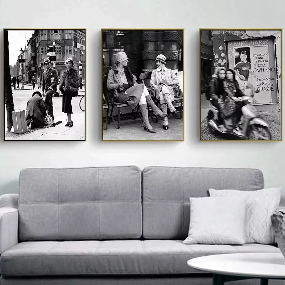Fashion Black And White Vintag - Vintage Fashion Prints For Wall review and price