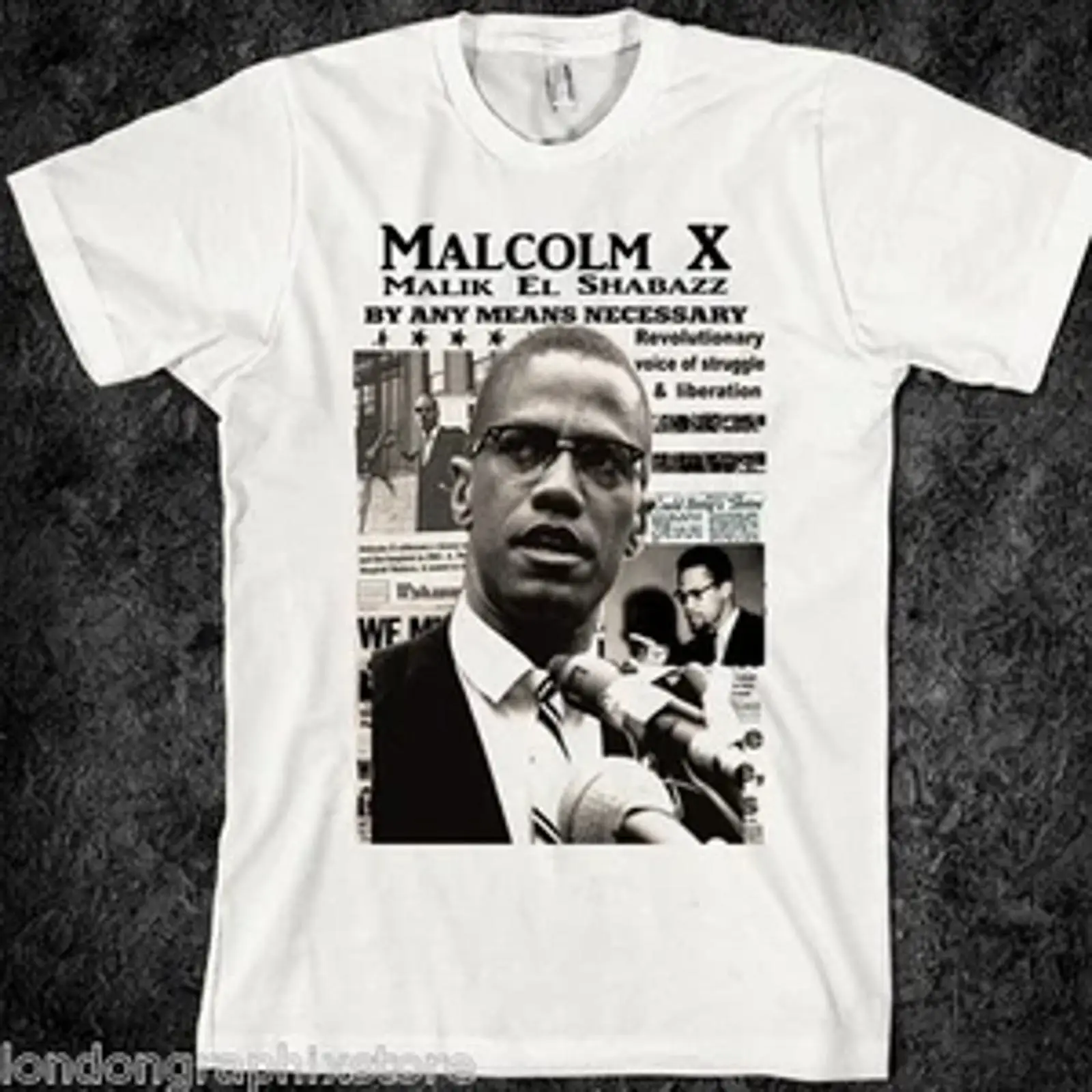 Malcolm X T shirt Black Histor - Vintage Fashion History review and price