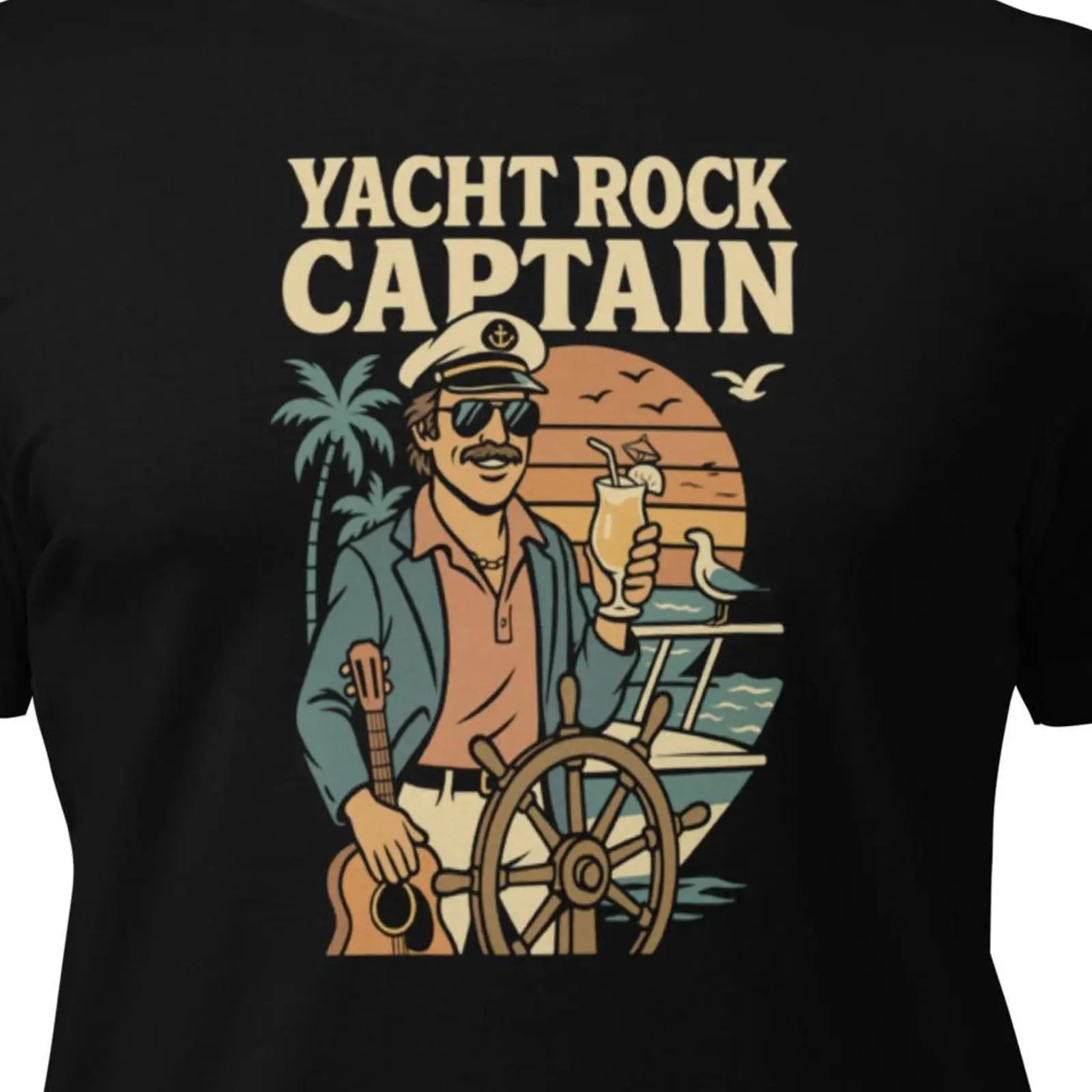 Yacht Rock Captain T Shirt Ret - Vintage Yacht Fashion review and price