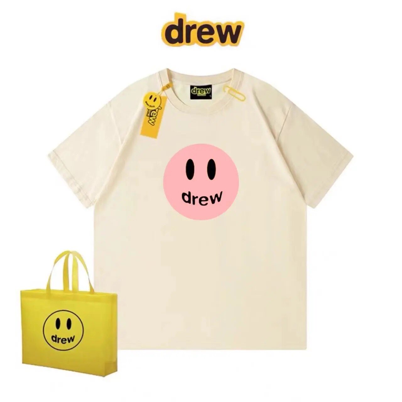Drew House Pink Smiley T Shirt - Vintage Fashion Houses review and price