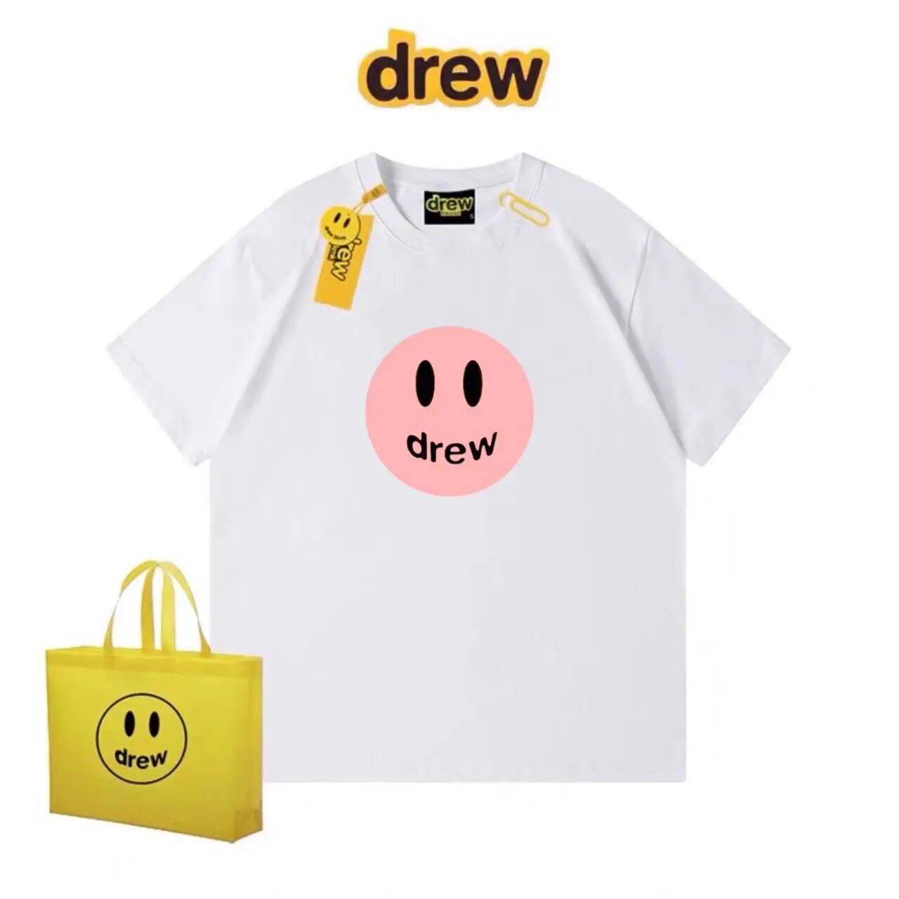Drew House Pink Smiley T Shirt - Vintage Fashion Houses review and price