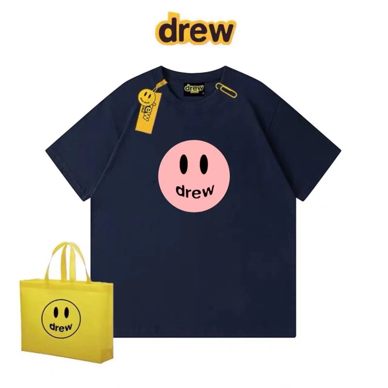Drew House Pink Smiley T Shirt - Vintage Fashion Houses review and price
