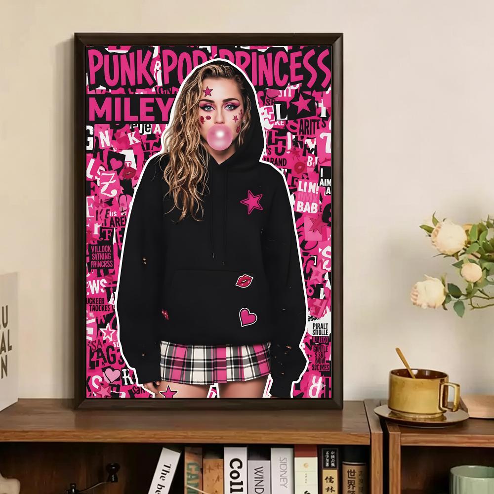 Singer M-Miley Cyrus  Painting - Vintage Fashion Prints For Wall review and price