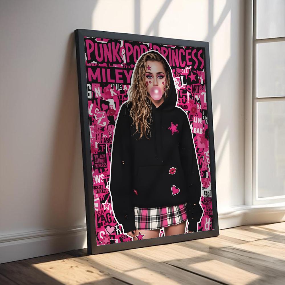 Singer M-Miley Cyrus  Painting - Vintage Fashion Prints For Wall review and price