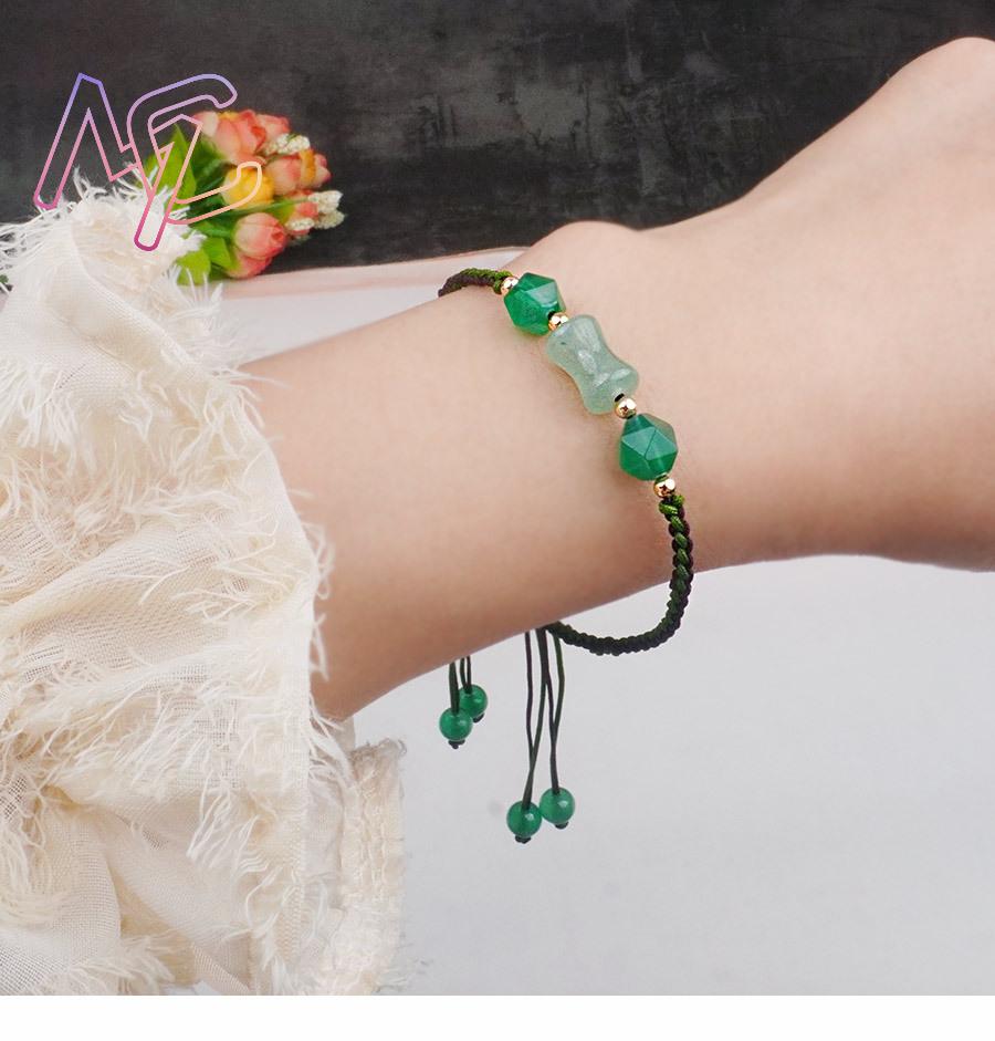 Green Natural Jade Beads Brace - Vintage Women Fashion review and price
