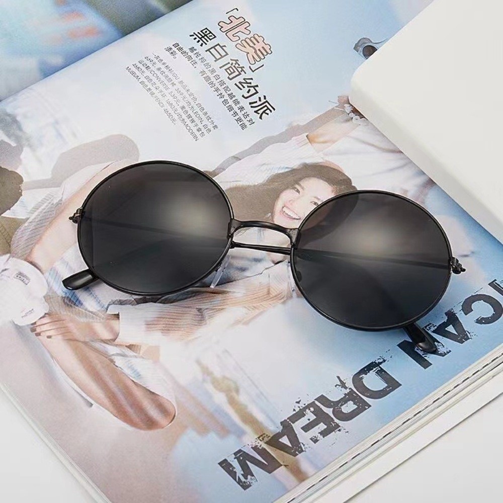 Metal Round-frame Sunglasses H - Vintage Fashion Photography review and price
