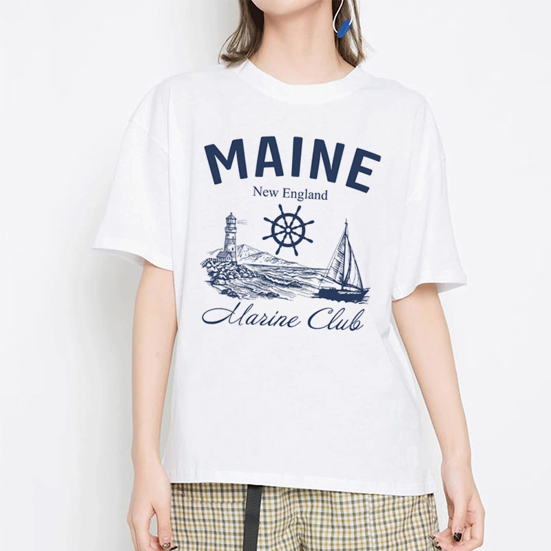 Maine Marine Club Vintage T-Sh - Vintage Yacht Fashion review and price