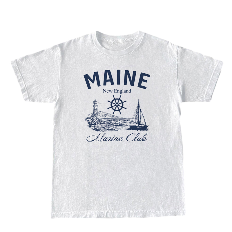 Maine Marine Club Vintage T-Sh - Vintage Yacht Fashion review and price
