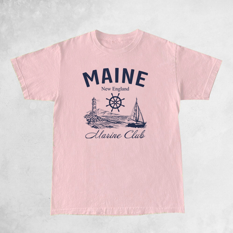 Maine Marine Club Vintage T-Sh - Vintage Yacht Fashion review and price