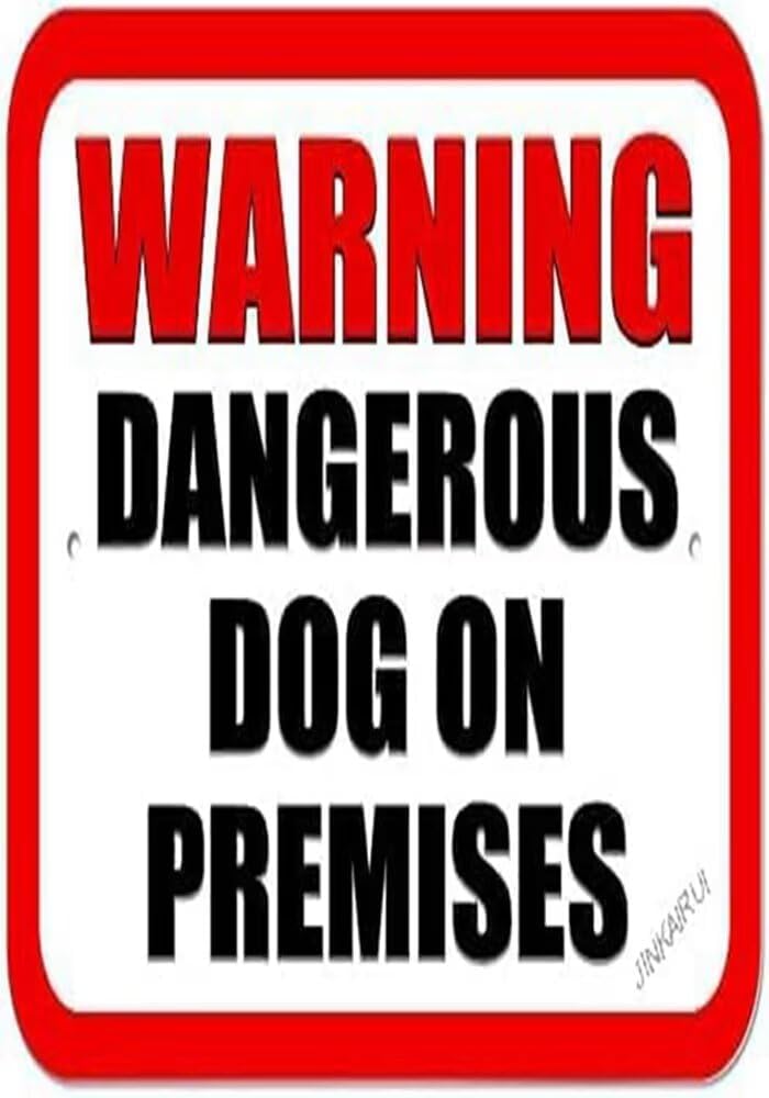 Y1,Warning Dangerous Dog On Pr - Vintage Fashion Houses review and price