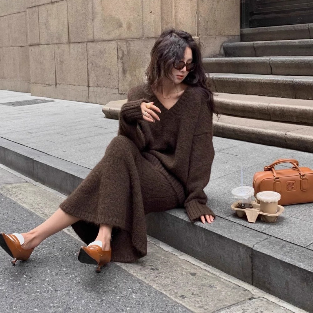 Vintage Knitted Sweater Set Sk - Vintage Fashion Pieces review and price
