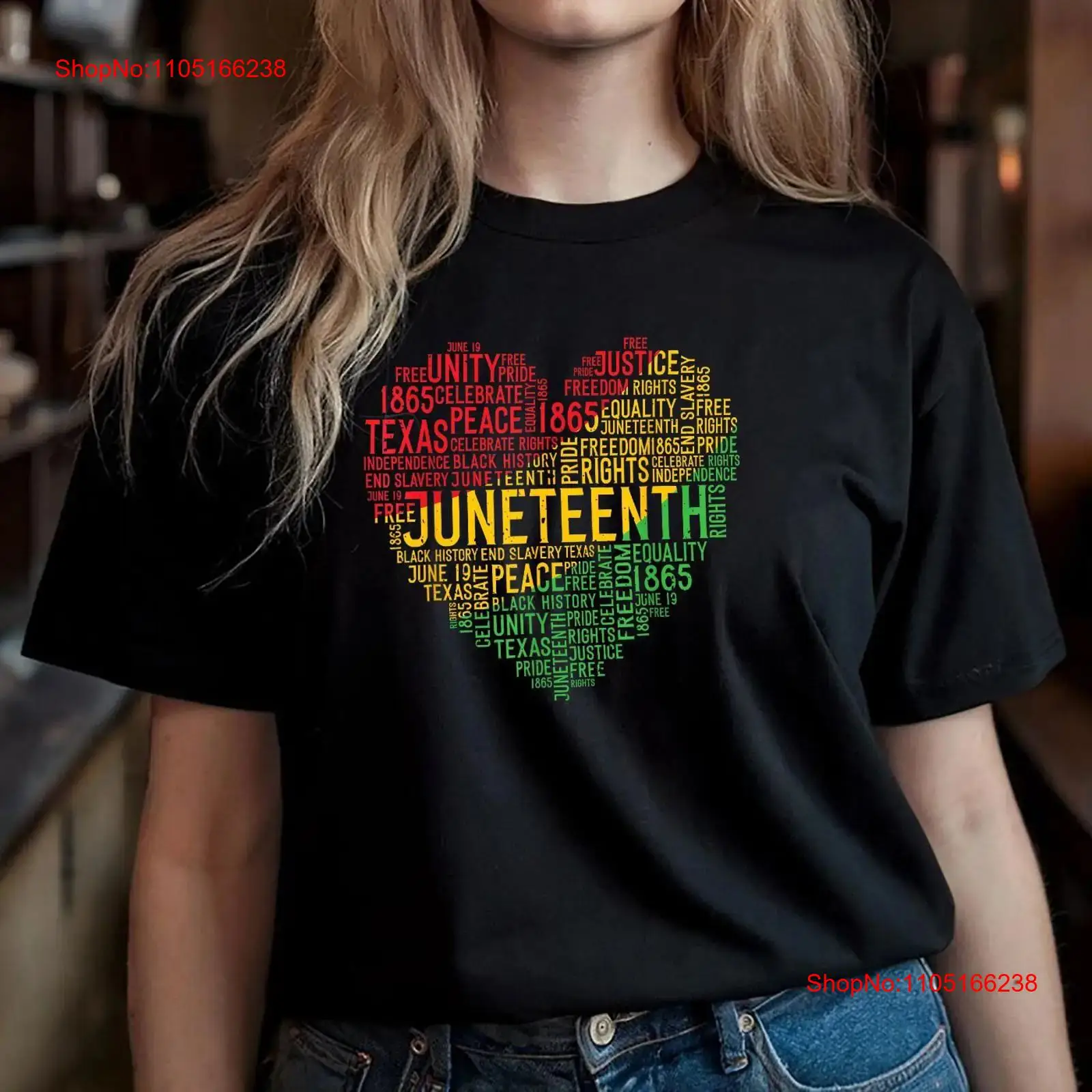 Juneteenth Heart T Shirt Black - Vintage Fashion History review and price