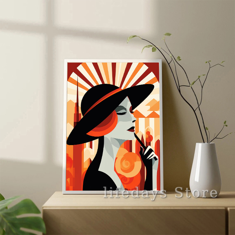 Vintage Art Deco Women Portrai - Vintage Fashion Prints For Wall review and price