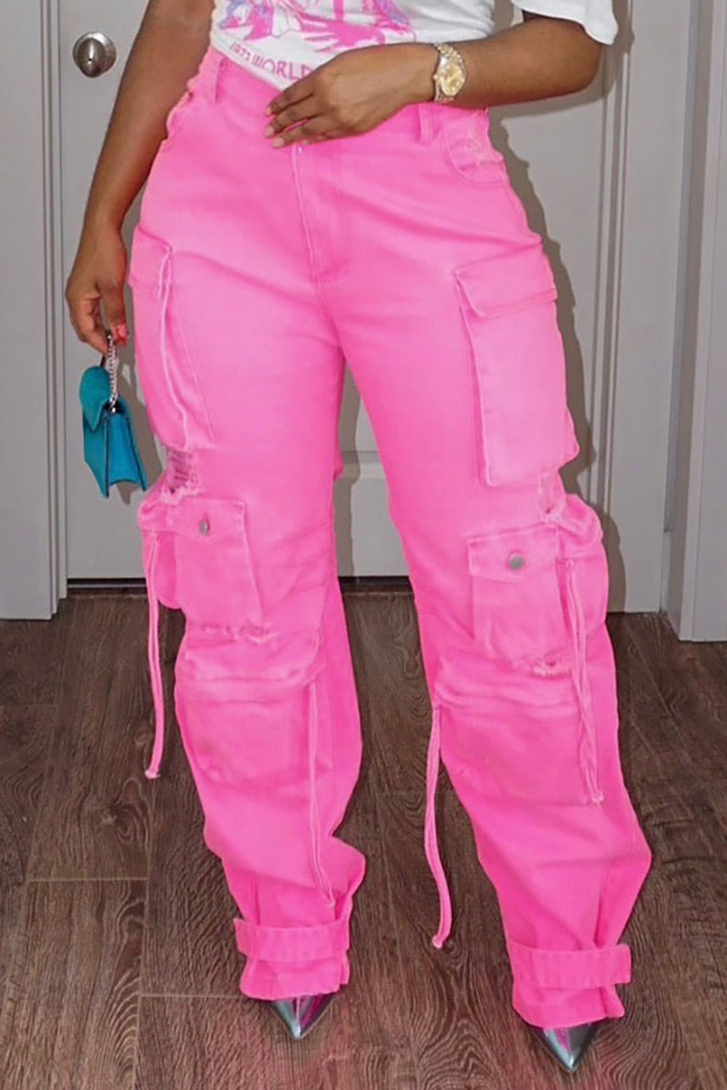 Plus Size Cargo Denim Jeans Po - Vintage Fashion Jeans review and price