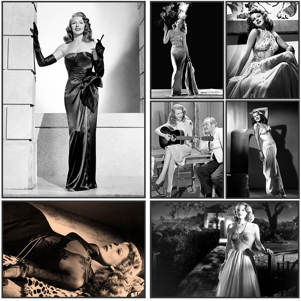 Rita Hayworth Poster,Black and - Vintage Fashion Prints For Wall review and price